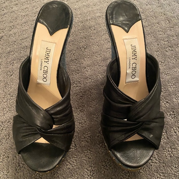 Jimmy Choo | Shoes | Jimmy Choo Denim Wedge Sandal | Poshmark